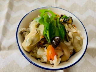 カキの炊き込みご飯