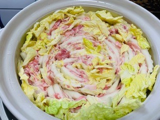 白菜と豚バラ肉のミルフィーユ鍋